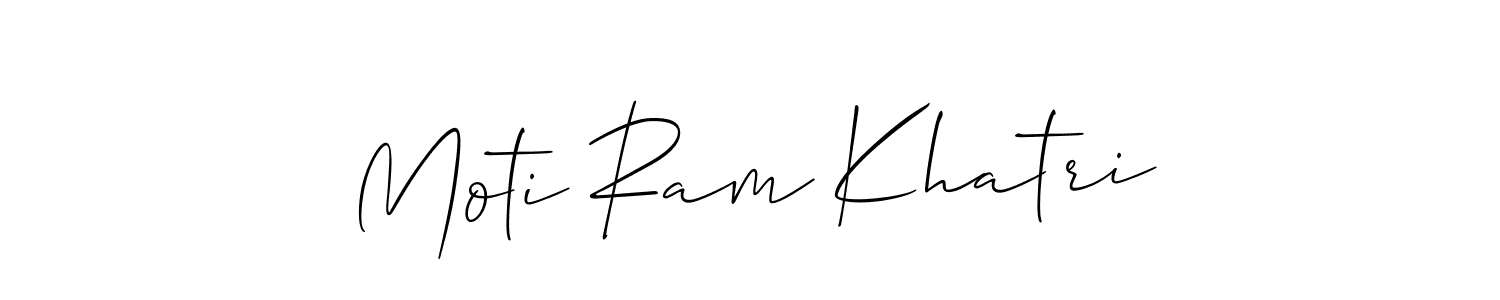 The best way (Allison_Script) to make a short signature is to pick only two or three words in your name. The name Moti Ram Khatri include a total of six letters. For converting this name. Moti Ram Khatri signature style 2 images and pictures png