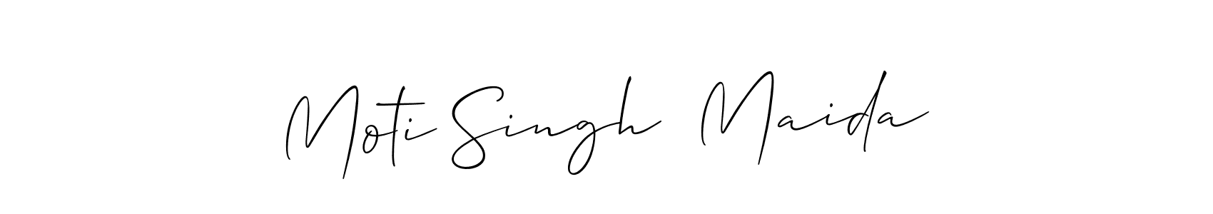 Allison_Script is a professional signature style that is perfect for those who want to add a touch of class to their signature. It is also a great choice for those who want to make their signature more unique. Get Moti Singh  Maida name to fancy signature for free. Moti Singh  Maida signature style 2 images and pictures png