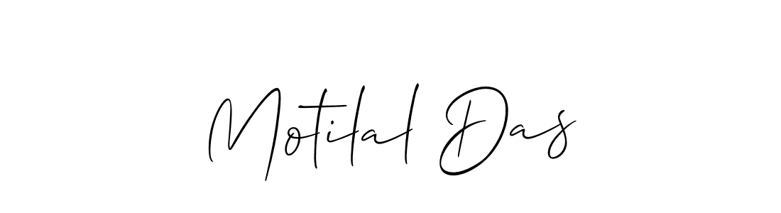 Design your own signature with our free online signature maker. With this signature software, you can create a handwritten (Allison_Script) signature for name Motilal Das. Motilal Das signature style 2 images and pictures png