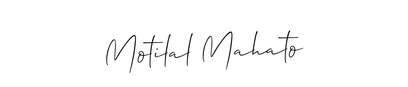 Allison_Script is a professional signature style that is perfect for those who want to add a touch of class to their signature. It is also a great choice for those who want to make their signature more unique. Get Motilal Mahato name to fancy signature for free. Motilal Mahato signature style 2 images and pictures png