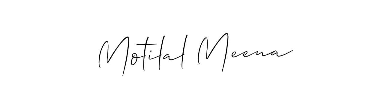 Also we have Motilal Meena name is the best signature style. Create professional handwritten signature collection using Allison_Script autograph style. Motilal Meena signature style 2 images and pictures png