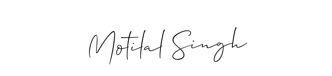 Make a beautiful signature design for name Motilal Singh. With this signature (Allison_Script) style, you can create a handwritten signature for free. Motilal Singh signature style 2 images and pictures png