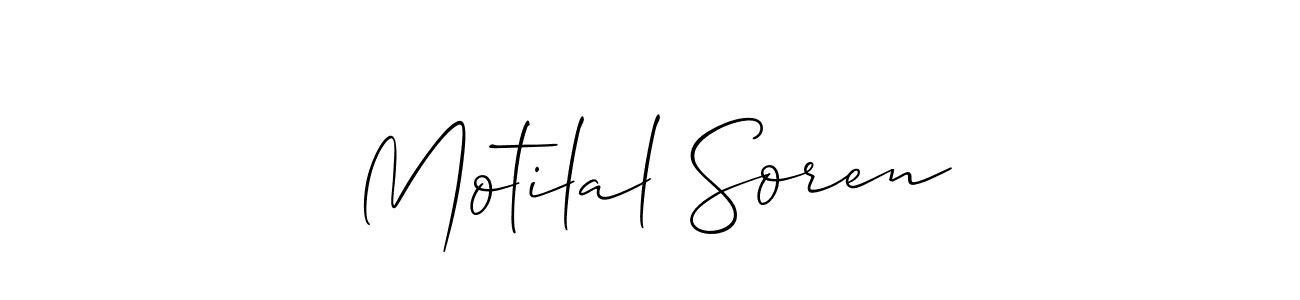 Also You can easily find your signature by using the search form. We will create Motilal Soren name handwritten signature images for you free of cost using Allison_Script sign style. Motilal Soren signature style 2 images and pictures png