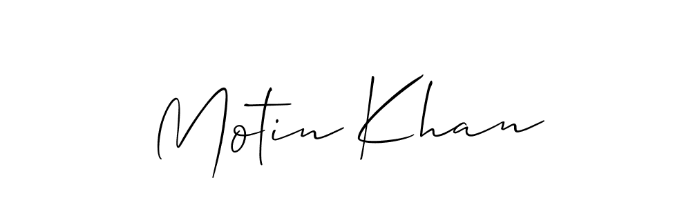 How to make Motin Khan name signature. Use Allison_Script style for creating short signs online. This is the latest handwritten sign. Motin Khan signature style 2 images and pictures png