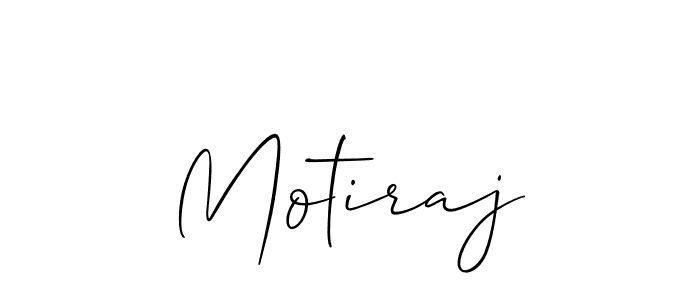 Make a beautiful signature design for name Motiraj. With this signature (Allison_Script) style, you can create a handwritten signature for free. Motiraj signature style 2 images and pictures png