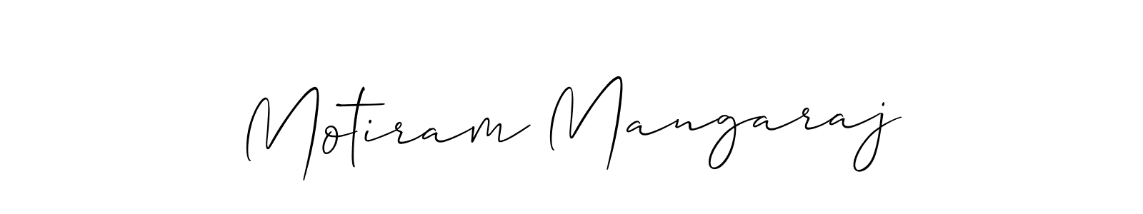 The best way (Allison_Script) to make a short signature is to pick only two or three words in your name. The name Motiram Mangaraj include a total of six letters. For converting this name. Motiram Mangaraj signature style 2 images and pictures png