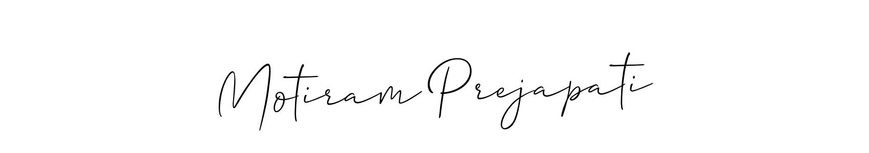 You should practise on your own different ways (Allison_Script) to write your name (Motiram Prejapati) in signature. don't let someone else do it for you. Motiram Prejapati signature style 2 images and pictures png