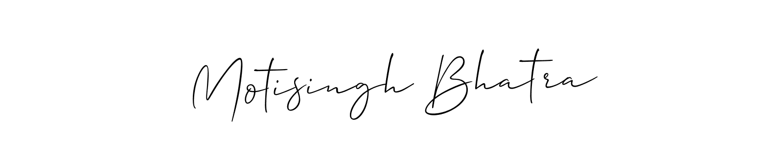 Motisingh Bhatra stylish signature style. Best Handwritten Sign (Allison_Script) for my name. Handwritten Signature Collection Ideas for my name Motisingh Bhatra. Motisingh Bhatra signature style 2 images and pictures png