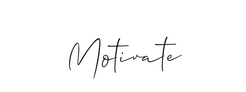 Motivate stylish signature style. Best Handwritten Sign (Allison_Script) for my name. Handwritten Signature Collection Ideas for my name Motivate. Motivate signature style 2 images and pictures png