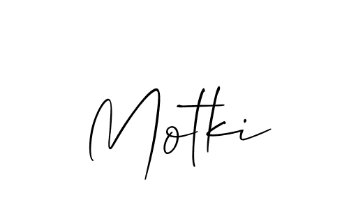 How to make Motki signature? Allison_Script is a professional autograph style. Create handwritten signature for Motki name. Motki signature style 2 images and pictures png