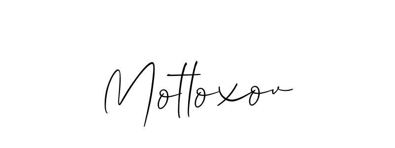 Design your own signature with our free online signature maker. With this signature software, you can create a handwritten (Allison_Script) signature for name Motloxov. Motloxov signature style 2 images and pictures png
