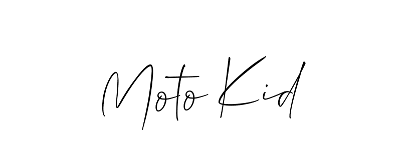 You should practise on your own different ways (Allison_Script) to write your name (Moto Kid) in signature. don't let someone else do it for you. Moto Kid signature style 2 images and pictures png