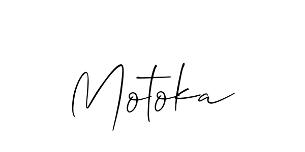 It looks lik you need a new signature style for name Motoka. Design unique handwritten (Allison_Script) signature with our free signature maker in just a few clicks. Motoka signature style 2 images and pictures png