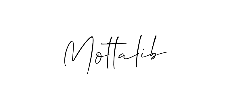 The best way (Allison_Script) to make a short signature is to pick only two or three words in your name. The name Mottalib include a total of six letters. For converting this name. Mottalib signature style 2 images and pictures png