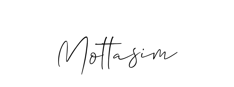 Allison_Script is a professional signature style that is perfect for those who want to add a touch of class to their signature. It is also a great choice for those who want to make their signature more unique. Get Mottasim name to fancy signature for free. Mottasim signature style 2 images and pictures png