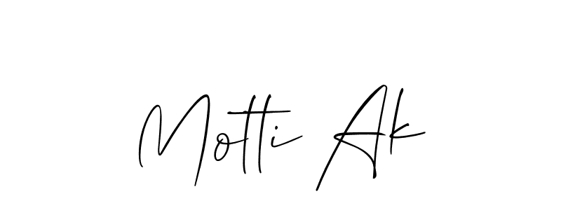 Best and Professional Signature Style for Motti Ak. Allison_Script Best Signature Style Collection. Motti Ak signature style 2 images and pictures png