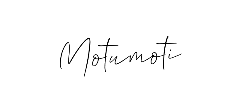 Use a signature maker to create a handwritten signature online. With this signature software, you can design (Allison_Script) your own signature for name Motumoti. Motumoti signature style 2 images and pictures png
