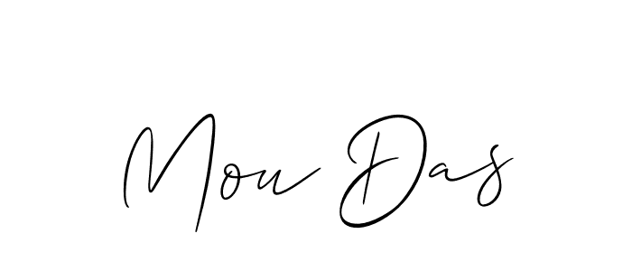 Make a beautiful signature design for name Mou Das. With this signature (Allison_Script) style, you can create a handwritten signature for free. Mou Das signature style 2 images and pictures png