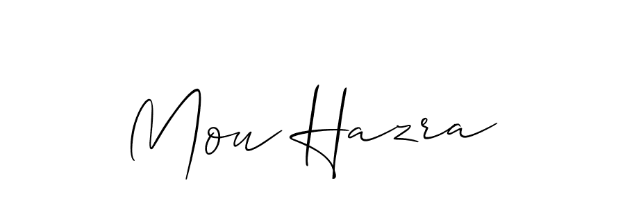 Make a beautiful signature design for name Mou Hazra. With this signature (Allison_Script) style, you can create a handwritten signature for free. Mou Hazra signature style 2 images and pictures png