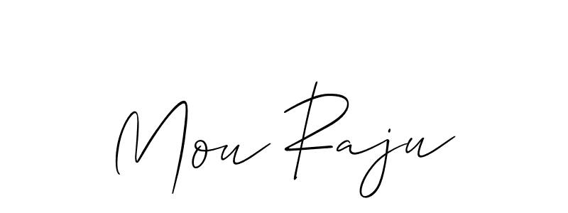 It looks lik you need a new signature style for name Mou Raju. Design unique handwritten (Allison_Script) signature with our free signature maker in just a few clicks. Mou Raju signature style 2 images and pictures png