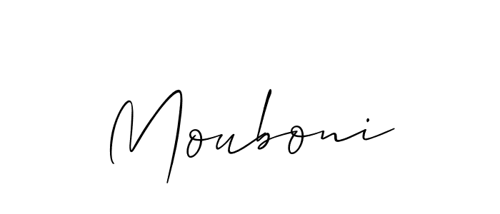 How to make Mouboni signature? Allison_Script is a professional autograph style. Create handwritten signature for Mouboni name. Mouboni signature style 2 images and pictures png