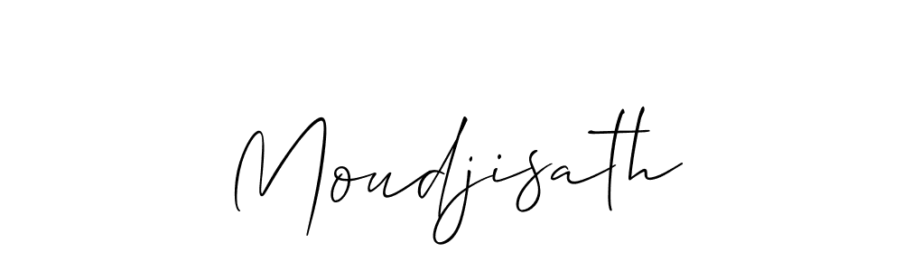 if you are searching for the best signature style for your name Moudjisath. so please give up your signature search. here we have designed multiple signature styles  using Allison_Script. Moudjisath signature style 2 images and pictures png