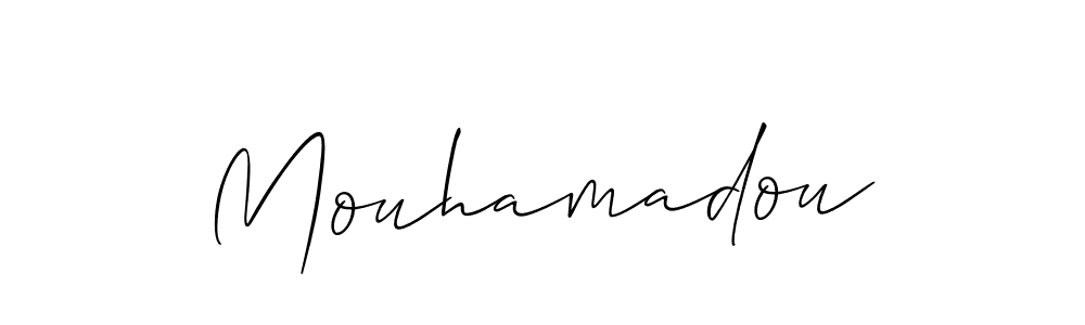 Use a signature maker to create a handwritten signature online. With this signature software, you can design (Allison_Script) your own signature for name Mouhamadou. Mouhamadou signature style 2 images and pictures png