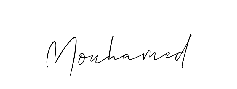 Mouhamed stylish signature style. Best Handwritten Sign (Allison_Script) for my name. Handwritten Signature Collection Ideas for my name Mouhamed. Mouhamed signature style 2 images and pictures png