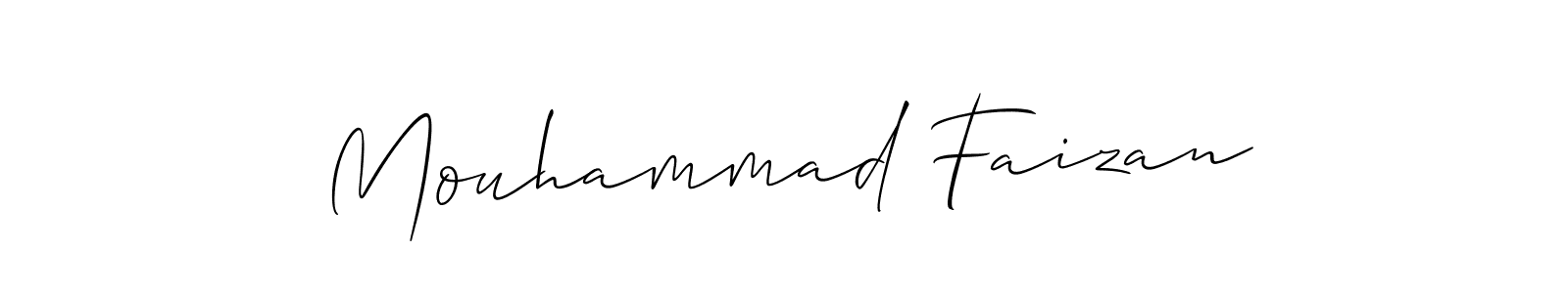 if you are searching for the best signature style for your name Mouhammad Faizan. so please give up your signature search. here we have designed multiple signature styles  using Allison_Script. Mouhammad Faizan signature style 2 images and pictures png