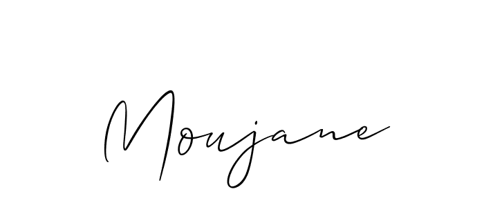 How to make Moujane signature? Allison_Script is a professional autograph style. Create handwritten signature for Moujane name. Moujane signature style 2 images and pictures png