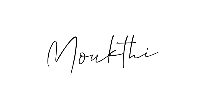 Make a beautiful signature design for name Moukthi. With this signature (Allison_Script) style, you can create a handwritten signature for free. Moukthi signature style 2 images and pictures png