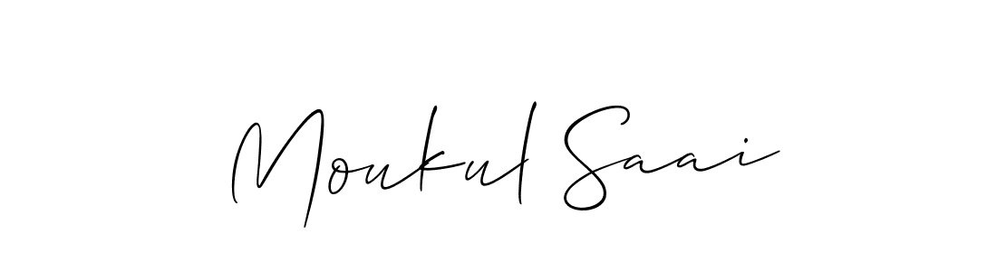 This is the best signature style for the Moukul Saai name. Also you like these signature font (Allison_Script). Mix name signature. Moukul Saai signature style 2 images and pictures png