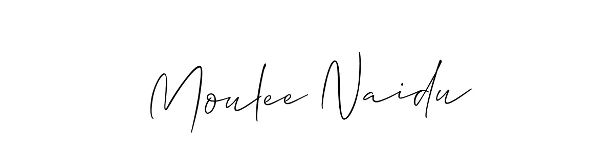 Make a beautiful signature design for name Moulee Naidu. With this signature (Allison_Script) style, you can create a handwritten signature for free. Moulee Naidu signature style 2 images and pictures png