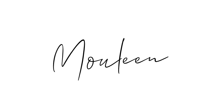 Similarly Allison_Script is the best handwritten signature design. Signature creator online .You can use it as an online autograph creator for name Mouleen. Mouleen signature style 2 images and pictures png