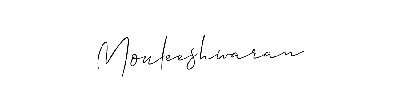 Make a beautiful signature design for name Mouleeshwaran. With this signature (Allison_Script) style, you can create a handwritten signature for free. Mouleeshwaran signature style 2 images and pictures png