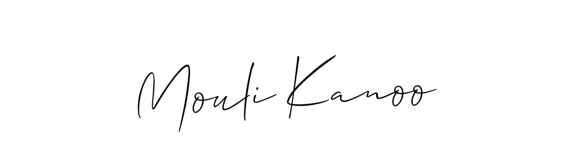 The best way (Allison_Script) to make a short signature is to pick only two or three words in your name. The name Mouli Kanoo include a total of six letters. For converting this name. Mouli Kanoo signature style 2 images and pictures png