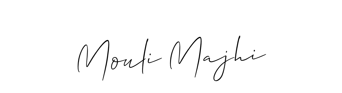 Create a beautiful signature design for name Mouli Majhi. With this signature (Allison_Script) fonts, you can make a handwritten signature for free. Mouli Majhi signature style 2 images and pictures png