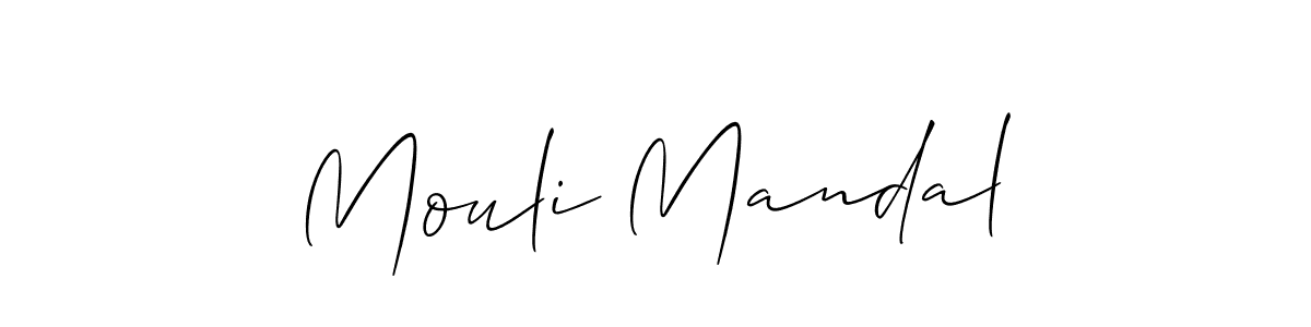 It looks lik you need a new signature style for name Mouli Mandal. Design unique handwritten (Allison_Script) signature with our free signature maker in just a few clicks. Mouli Mandal signature style 2 images and pictures png