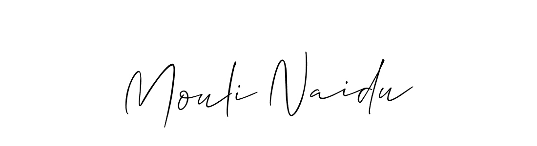 Also we have Mouli Naidu name is the best signature style. Create professional handwritten signature collection using Allison_Script autograph style. Mouli Naidu signature style 2 images and pictures png