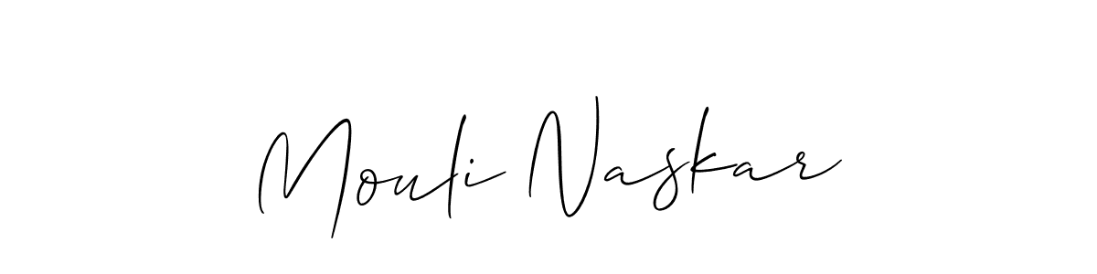 Also You can easily find your signature by using the search form. We will create Mouli Naskar name handwritten signature images for you free of cost using Allison_Script sign style. Mouli Naskar signature style 2 images and pictures png