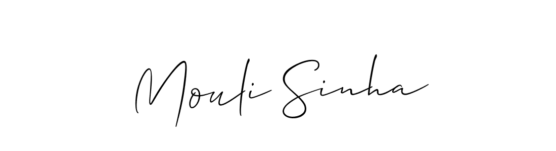Also we have Mouli Sinha name is the best signature style. Create professional handwritten signature collection using Allison_Script autograph style. Mouli Sinha signature style 2 images and pictures png