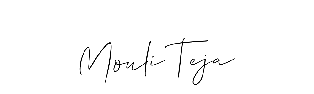 How to Draw Mouli Teja signature style? Allison_Script is a latest design signature styles for name Mouli Teja. Mouli Teja signature style 2 images and pictures png