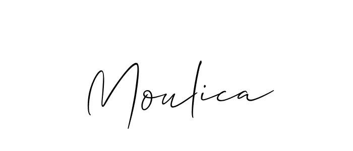 Also we have Moulica name is the best signature style. Create professional handwritten signature collection using Allison_Script autograph style. Moulica signature style 2 images and pictures png