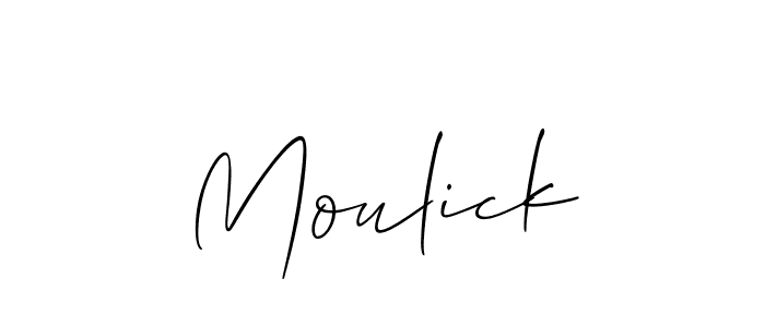 if you are searching for the best signature style for your name Moulick. so please give up your signature search. here we have designed multiple signature styles  using Allison_Script. Moulick signature style 2 images and pictures png