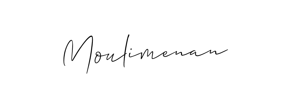 You should practise on your own different ways (Allison_Script) to write your name (Moulimenan) in signature. don't let someone else do it for you. Moulimenan signature style 2 images and pictures png