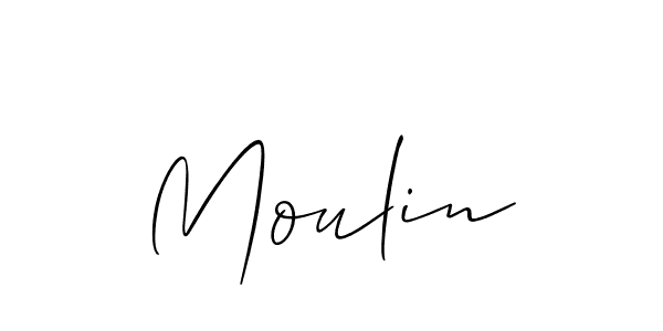 How to make Moulin signature? Allison_Script is a professional autograph style. Create handwritten signature for Moulin name. Moulin signature style 2 images and pictures png