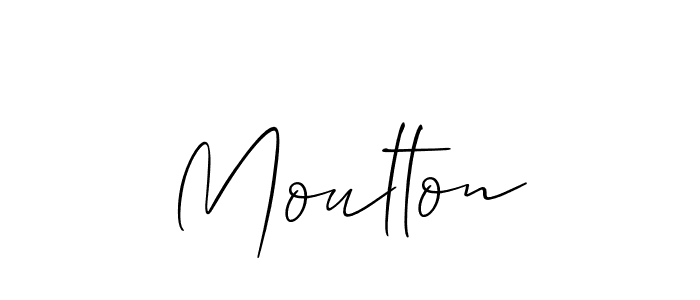 Use a signature maker to create a handwritten signature online. With this signature software, you can design (Allison_Script) your own signature for name Moulton. Moulton signature style 2 images and pictures png