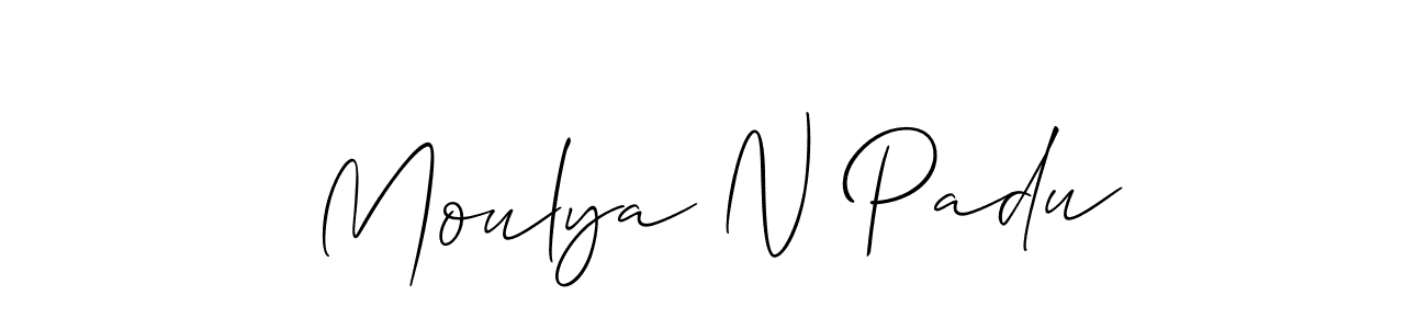 Best and Professional Signature Style for Moulya N Padu. Allison_Script Best Signature Style Collection. Moulya N Padu signature style 2 images and pictures png