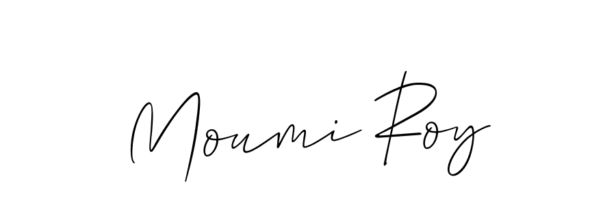Make a beautiful signature design for name Moumi Roy. With this signature (Allison_Script) style, you can create a handwritten signature for free. Moumi Roy signature style 2 images and pictures png