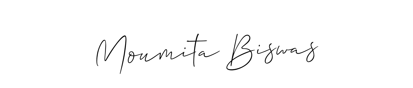Use a signature maker to create a handwritten signature online. With this signature software, you can design (Allison_Script) your own signature for name Moumita Biswas. Moumita Biswas signature style 2 images and pictures png